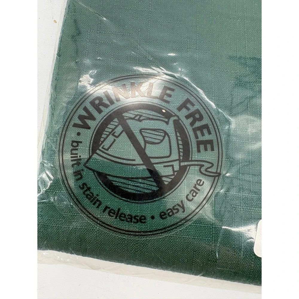 Bardwill Linens Tablecloth 60x84 Oblong Green Linen Ease Wrinkle Free New